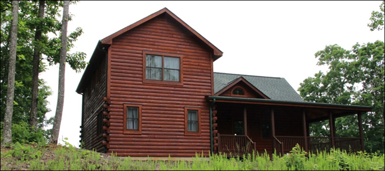 Professional Log Home Borate Application  Transylvania County,  North Carolina